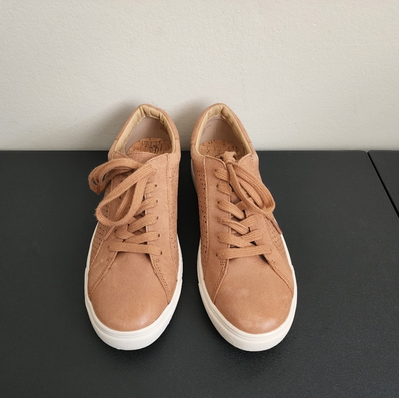 Lucky Brand Laurina Brown Cream Leather Fashion Sneakers Women's Shoes Size 9.5 - Picture 7 of 11